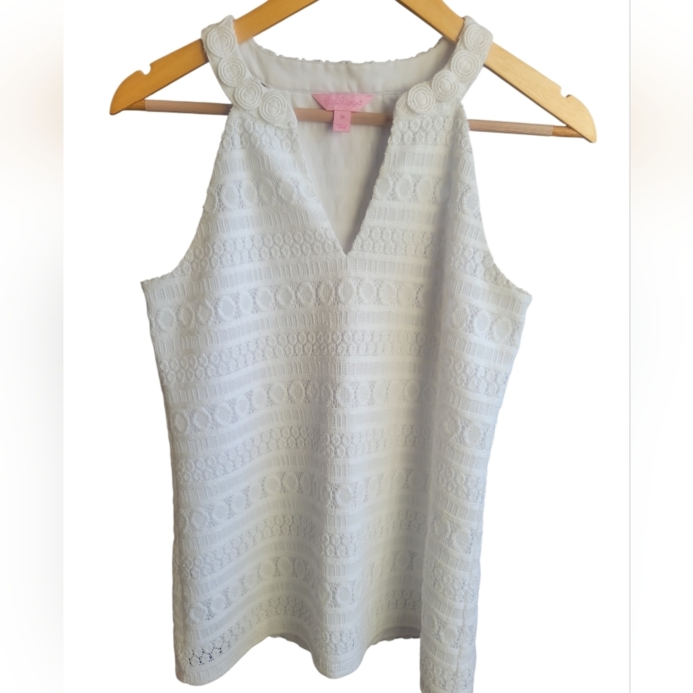 Lilly Pulitzer Textured Tank Top white